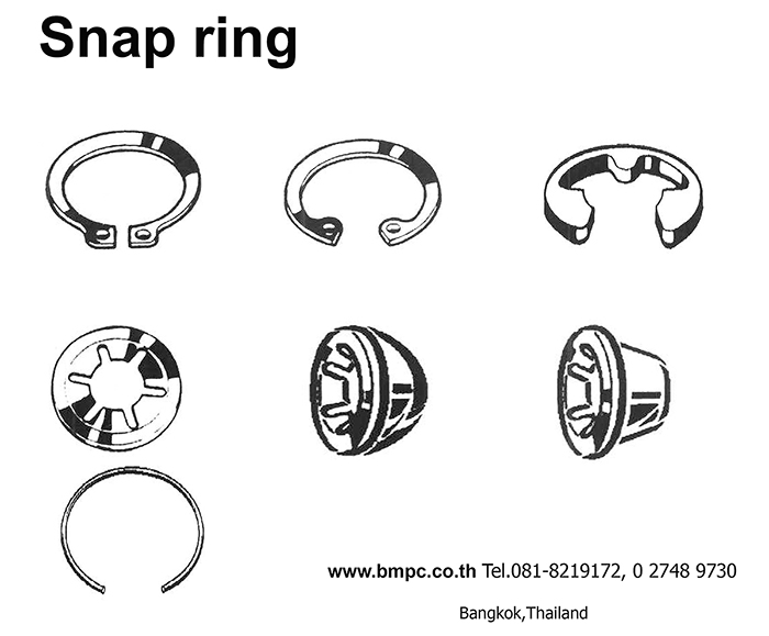 แหวนล๊อก, Snap ring, Retaining ring, Circlip ring, แหวนล๊อกเพลา, Bore ring, Shaft ring